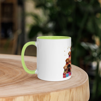 Doodle Christmas Tree Mug with Color Inside