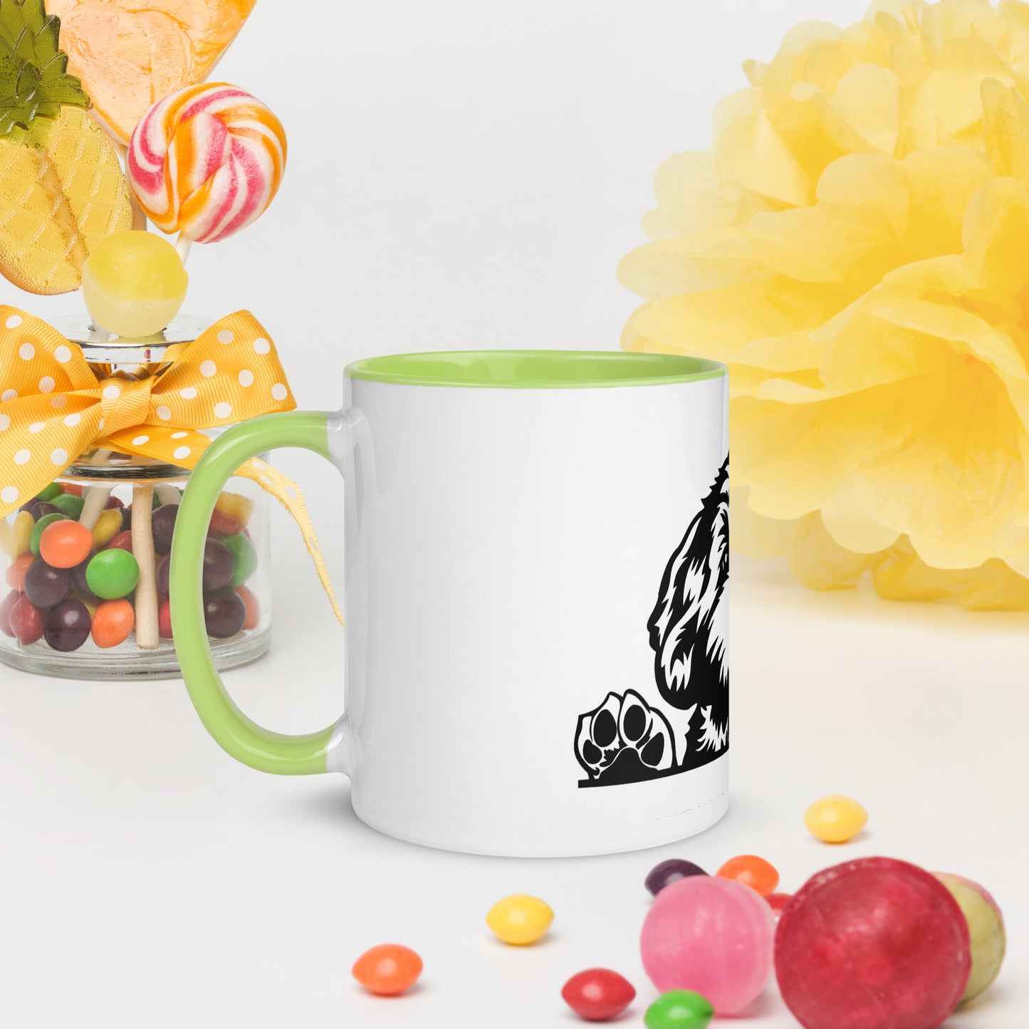 Dood Mug with Color Inside - Adorable Doodle!