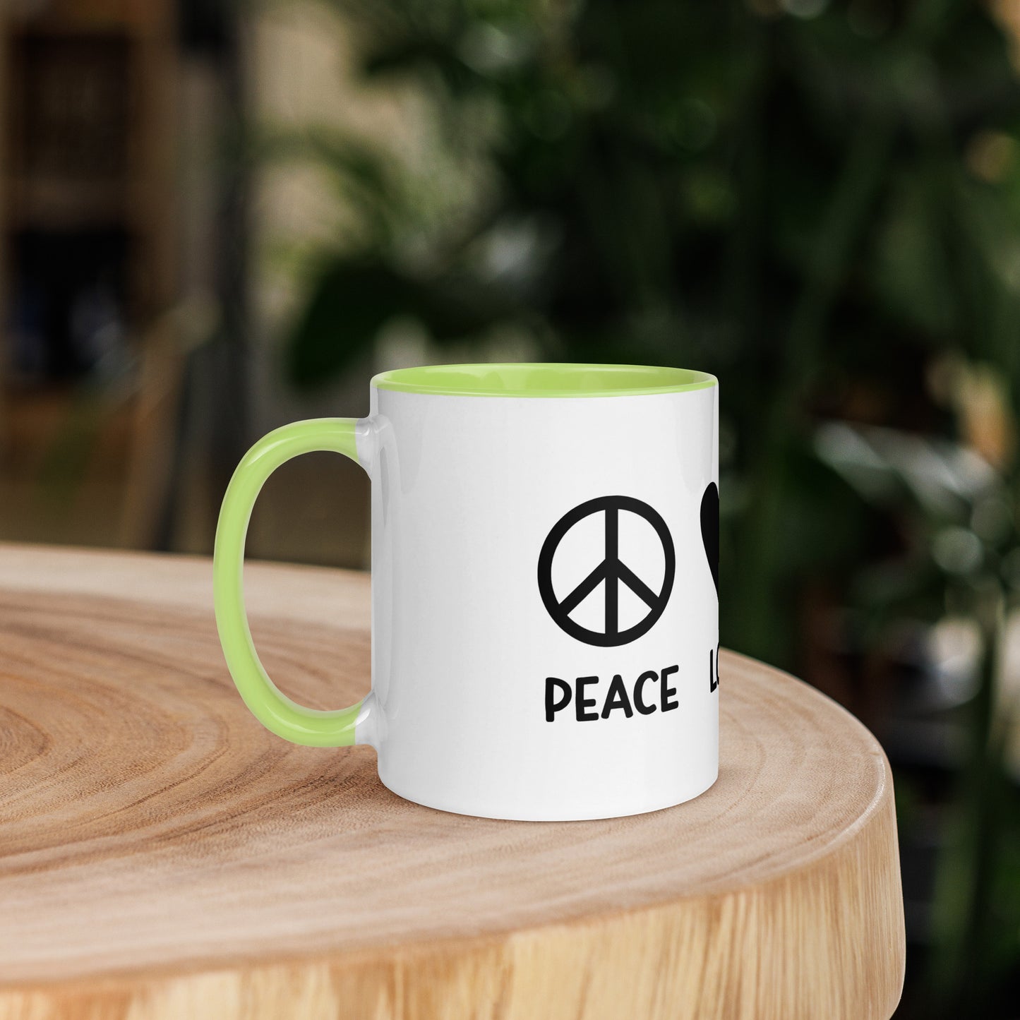 Peace Love Goldendoodle Mug with Color Inside