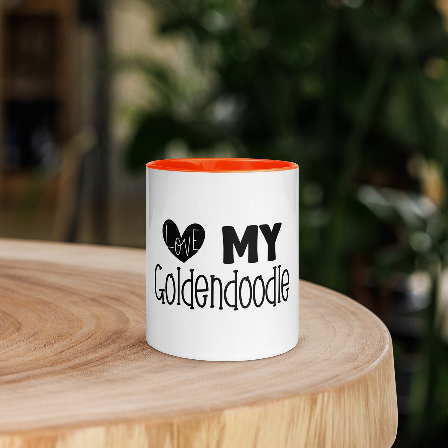 Love My Goldendoodle Mug with Color Inside