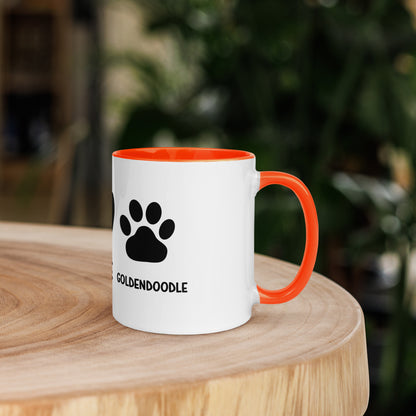 Peace Love Goldendoodle Mug with Color Inside