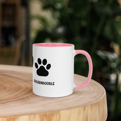 Peace Love Goldendoodle Mug with Color Inside