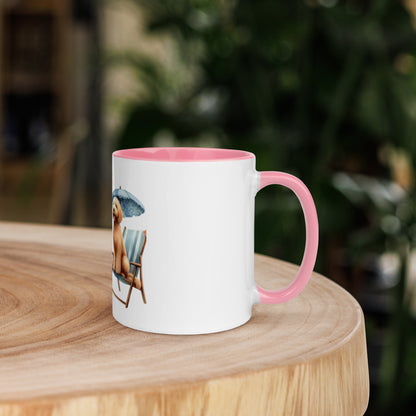 Doodles Beach Mug with Color Inside