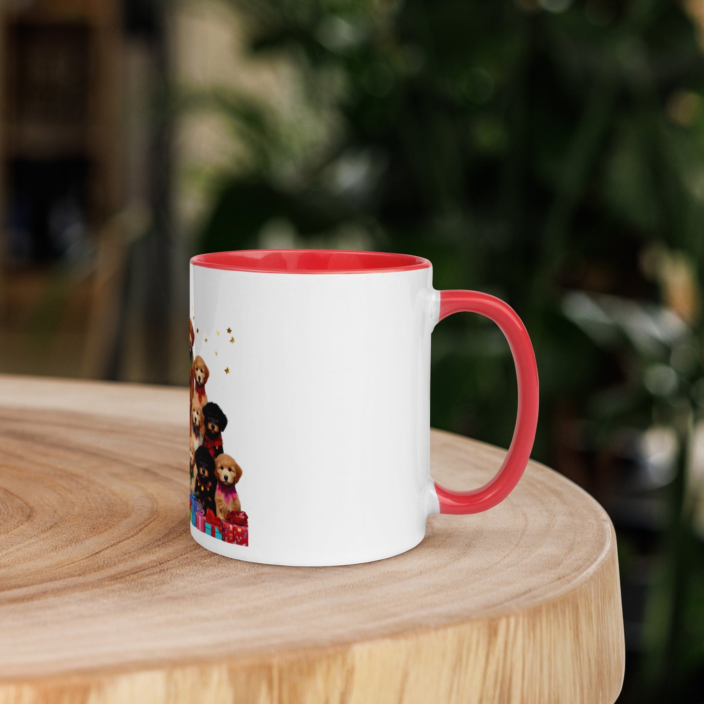 Doodle Christmas Tree Mug with Color Inside