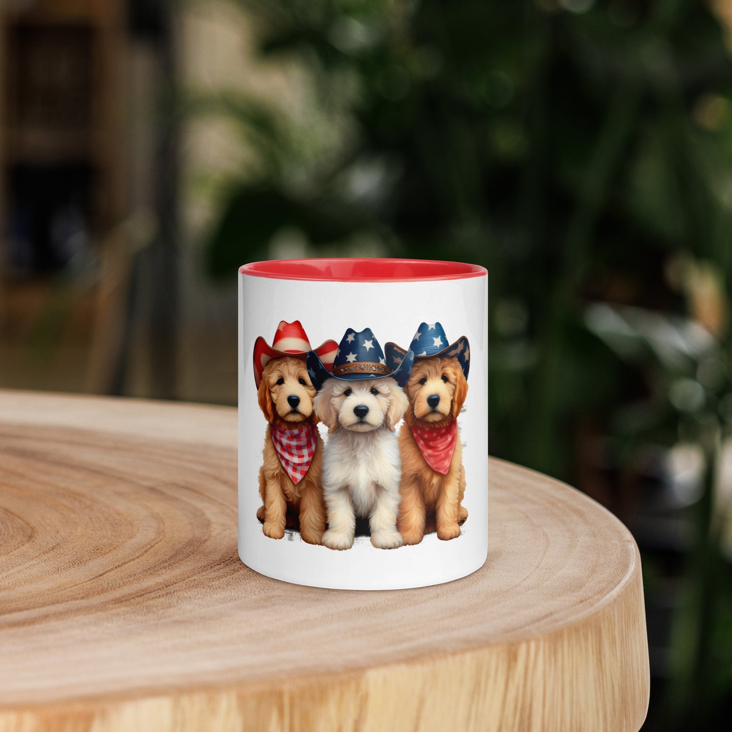 Patriotic Doodles Mug with Color Inside