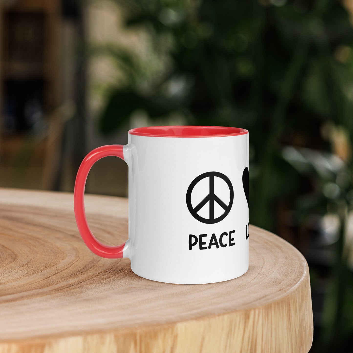 Peace Love Goldendoodle Mug with Color Inside