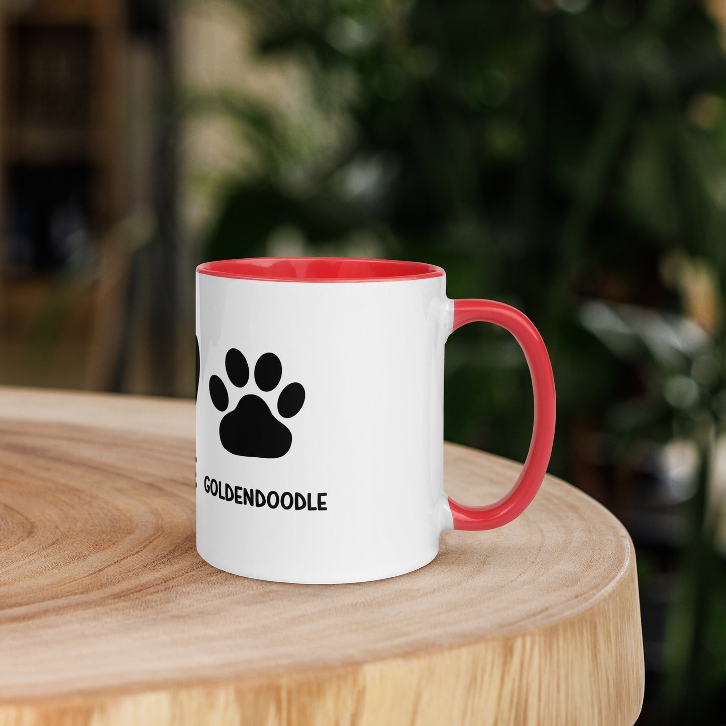 Peace Love Goldendoodle Mug with Color Inside