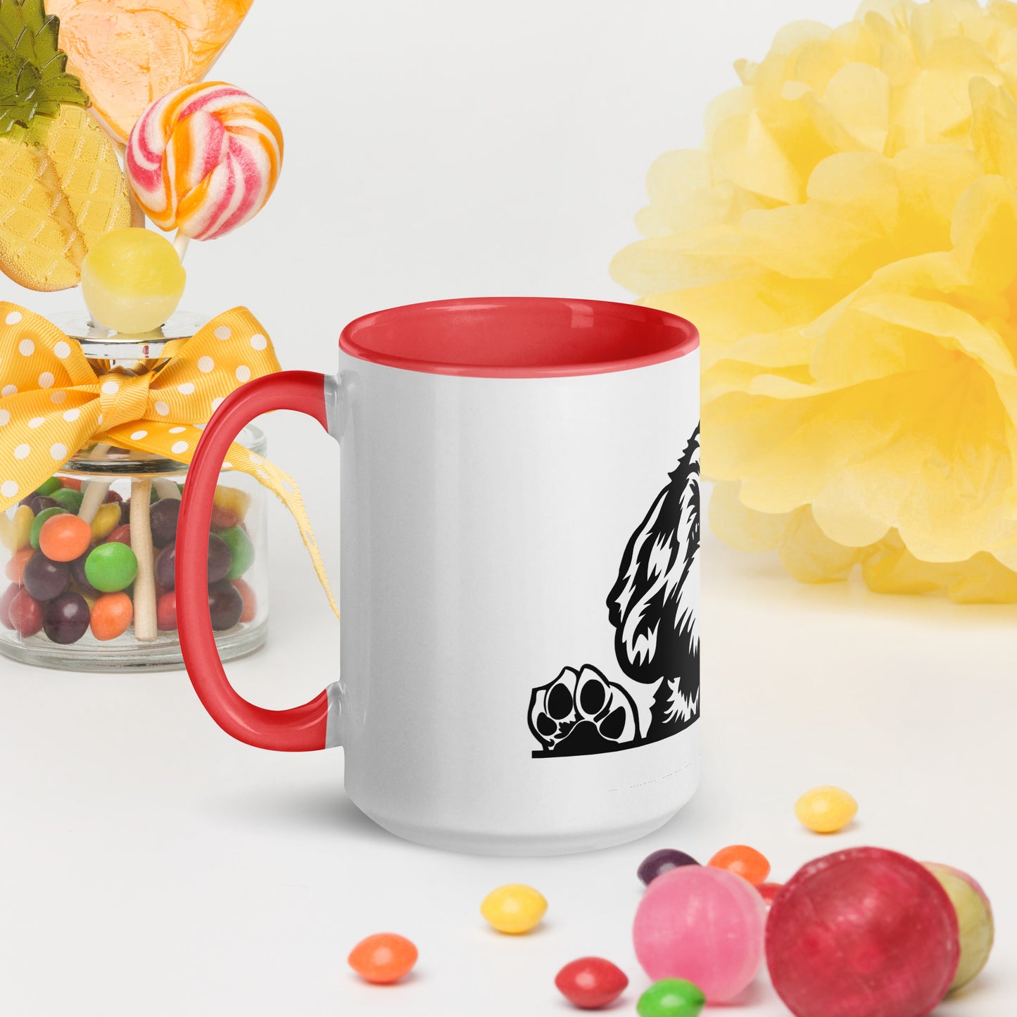 Dood Mug with Color Inside - Adorable Doodle!