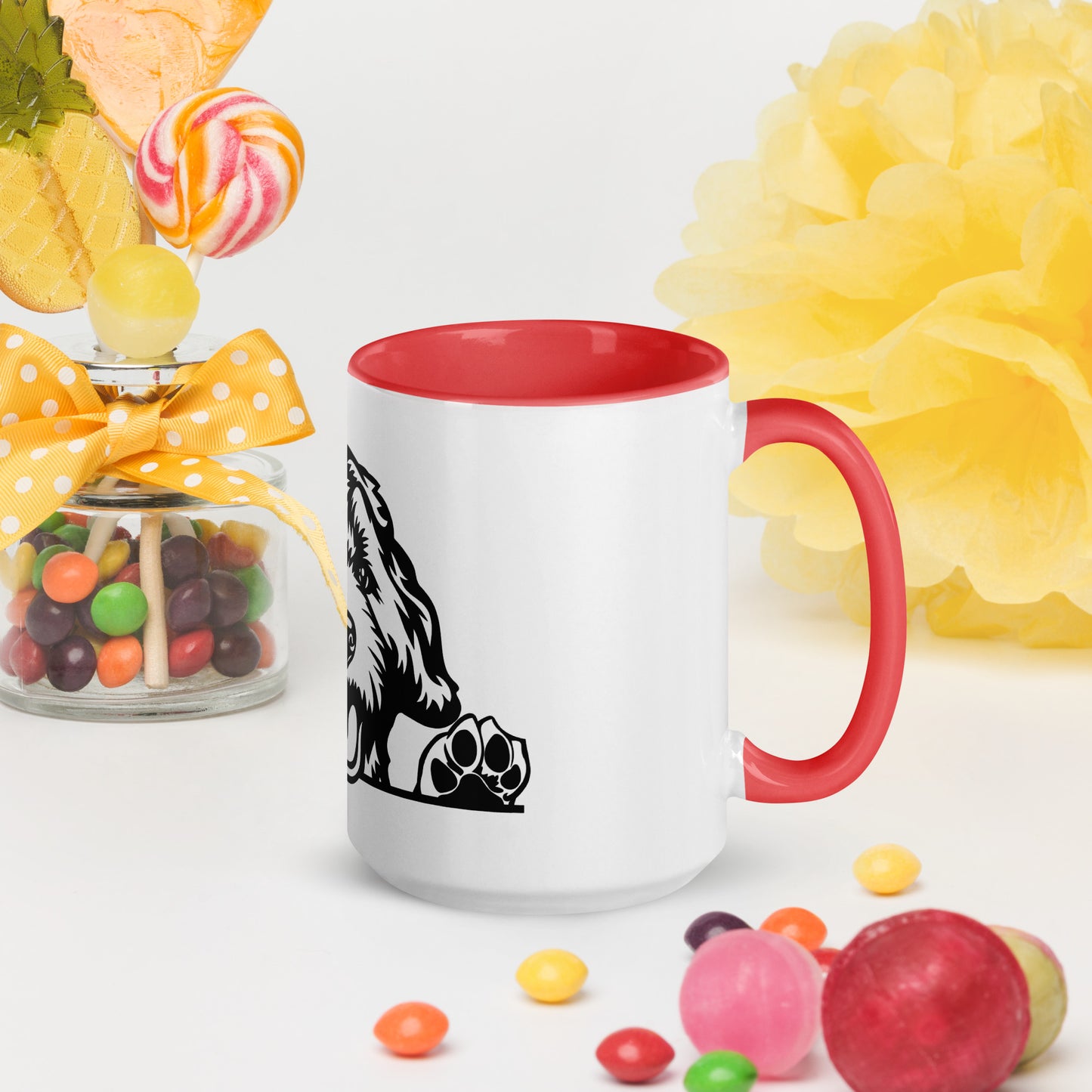 Dood Mug with Color Inside - Adorable Doodle!