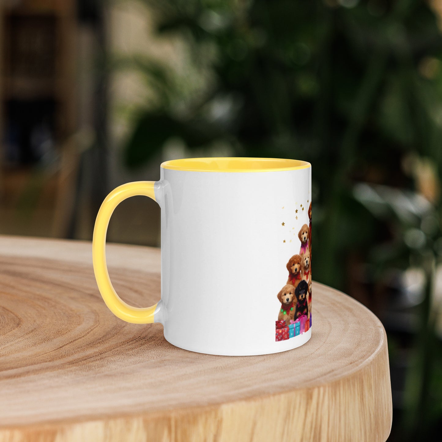 Doodle Christmas Tree Mug with Color Inside