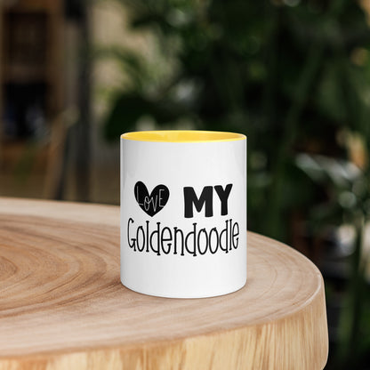 Love My Goldendoodle Mug with Color Inside