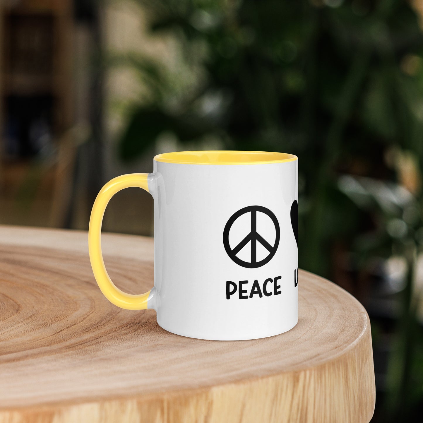 Peace Love Goldendoodle Mug with Color Inside