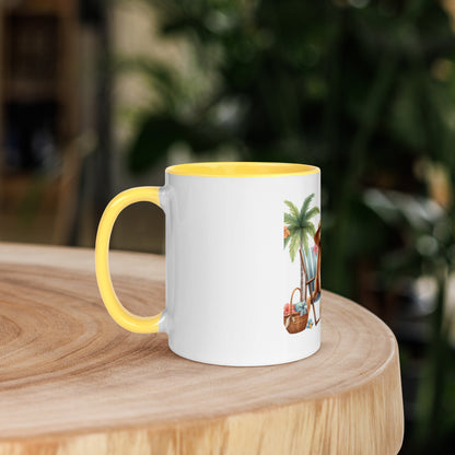 Doodles Beach Mug with Color Inside