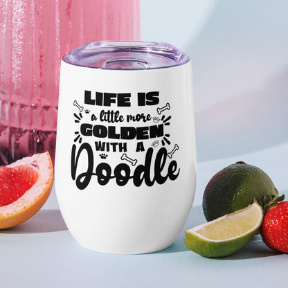 Life is Golden Wine Tumbler