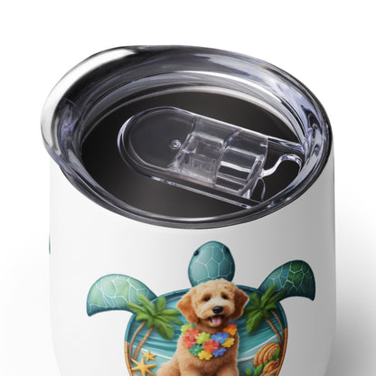 Sea Turtle Doodle Wine Tumbler