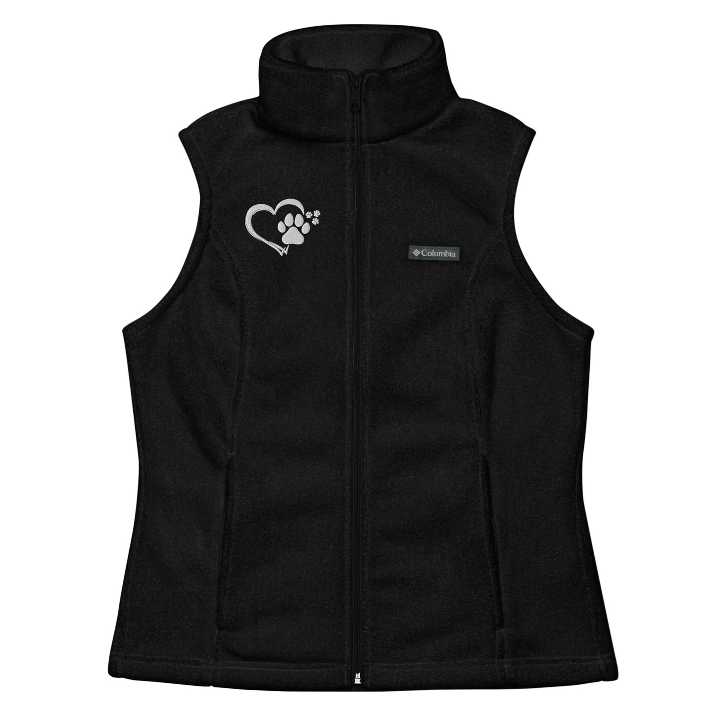 Heart Paw Embroidered Women’s Columbia Fleece Vest