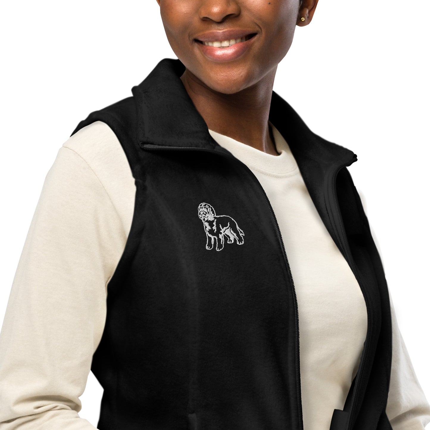 Doodle Embroidered Women’s Columbia Fleece Vest