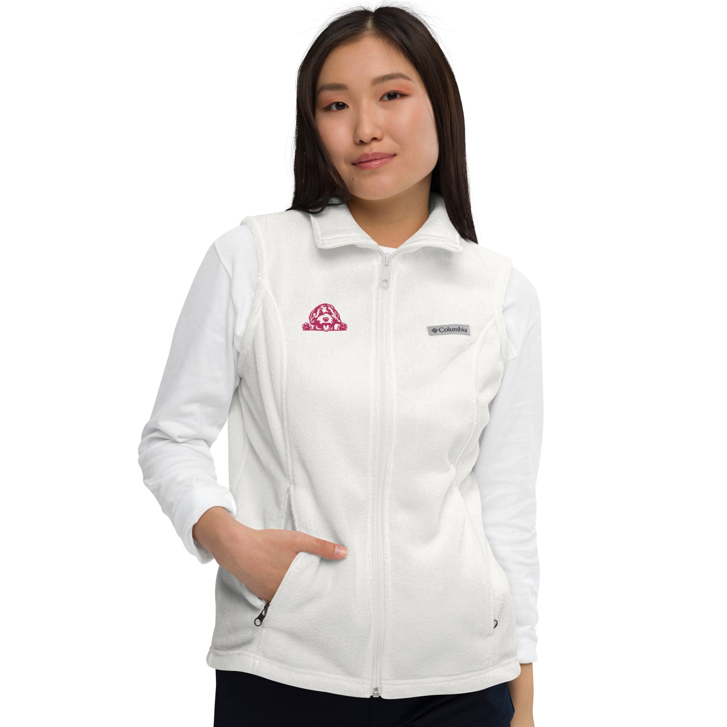 Doodle Embroidered Women’s Columbia Fleece Vest