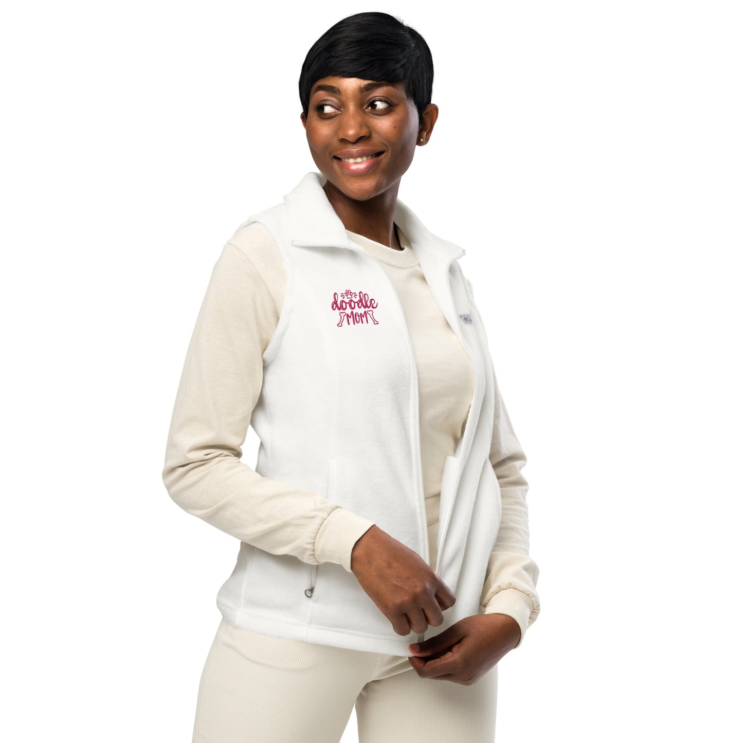 Doodle Mom Embroidered Women’s Columbia Fleece Vest