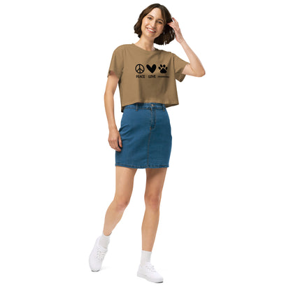 Peace Love Goldendoodle Women’s Crop T Shirt