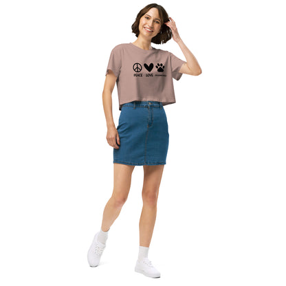 Peace Love Goldendoodle Women’s Crop T Shirt