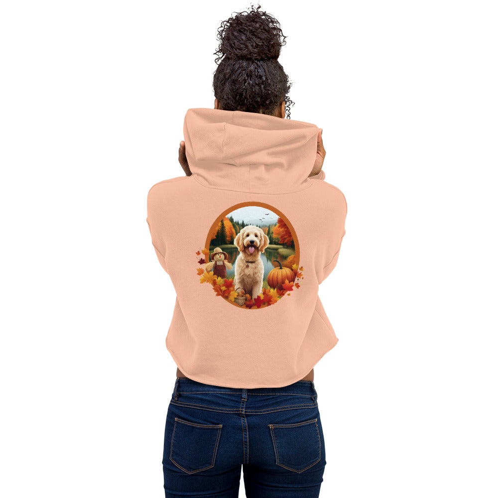 Fall Doodle Crop Hoodie