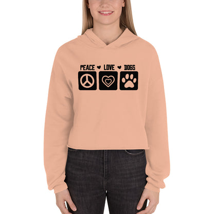 Peace Love Dogs Crop Hoodie