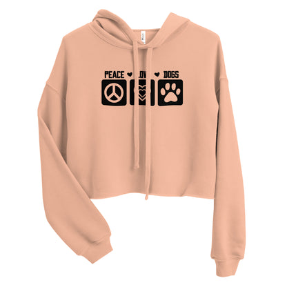 Peace Love Dogs Crop Hoodie