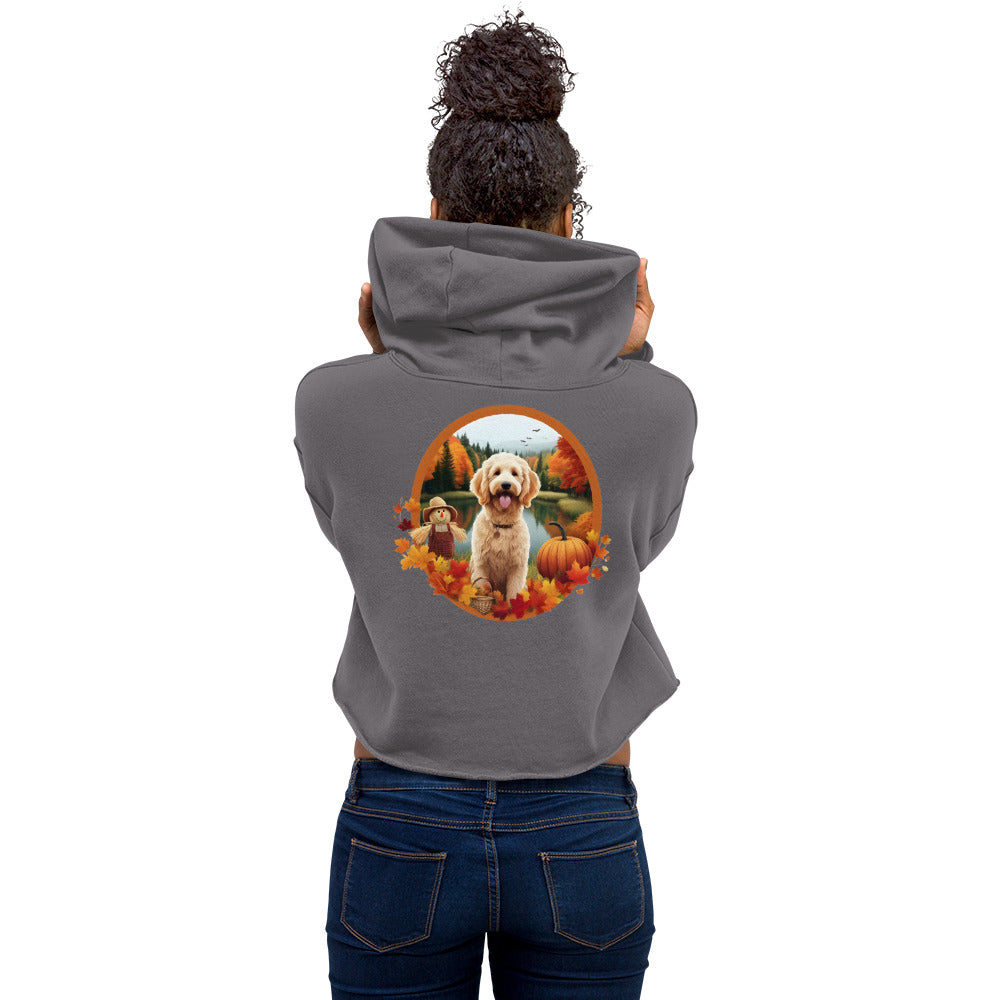 Fall Doodle Crop Hoodie