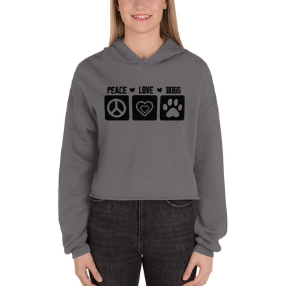 Peace Love Dogs Crop Hoodie