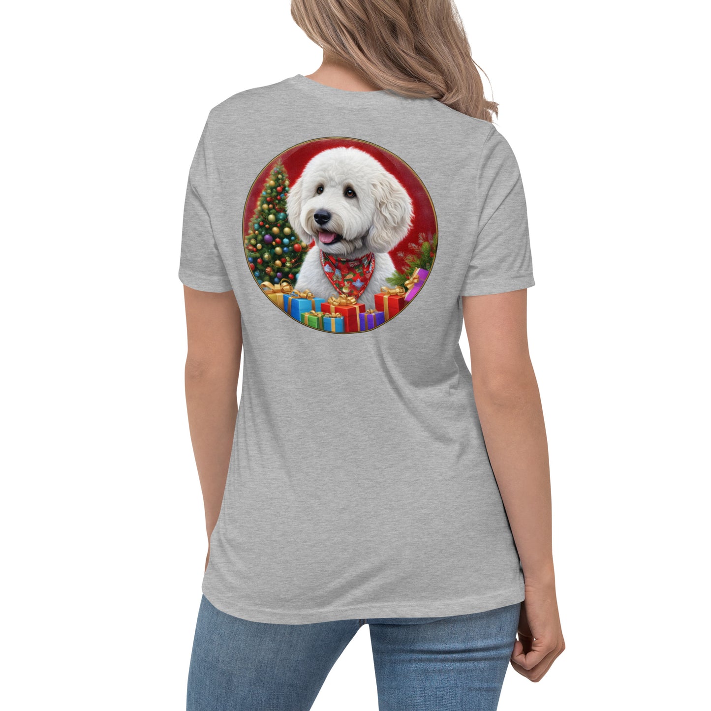 White Christmas Doodle Women's Relaxed T Shirt