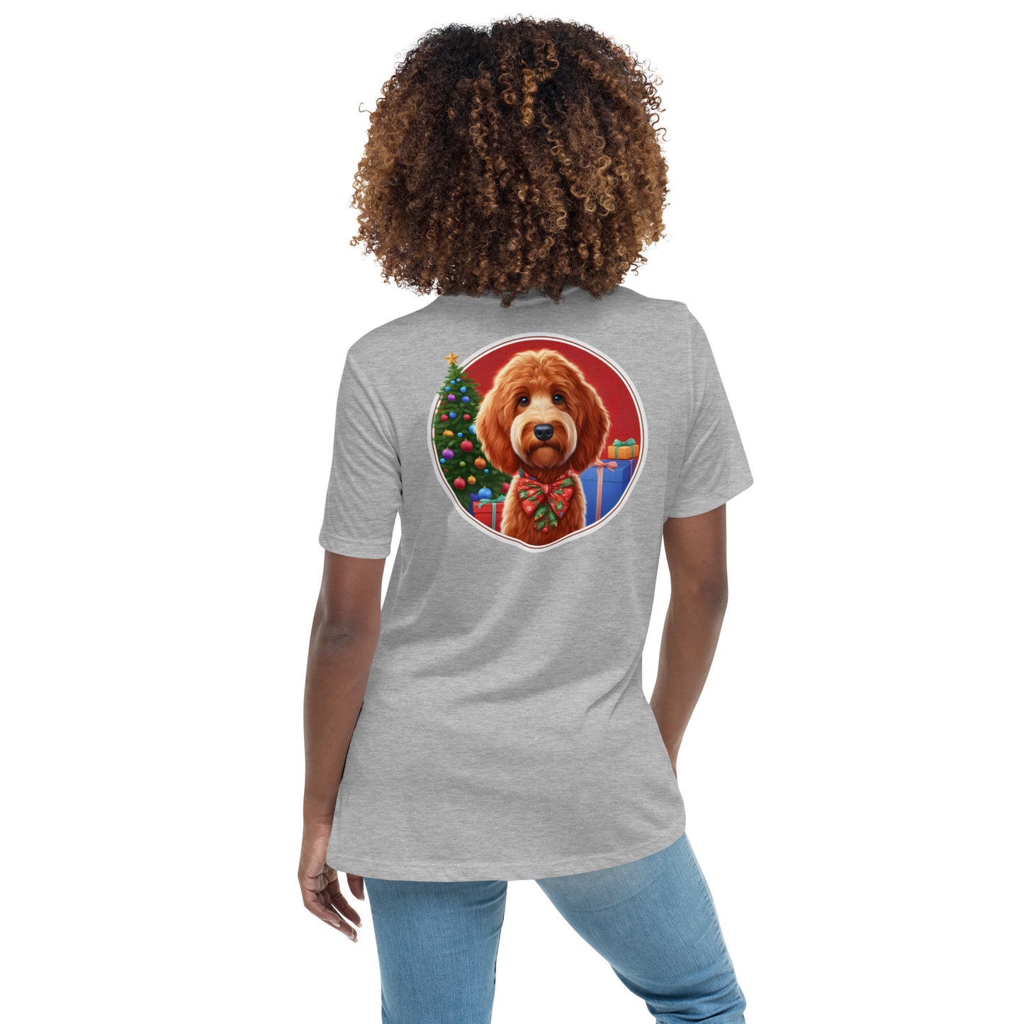 Red Doodle Christmas Women's Relaxed T Shirt