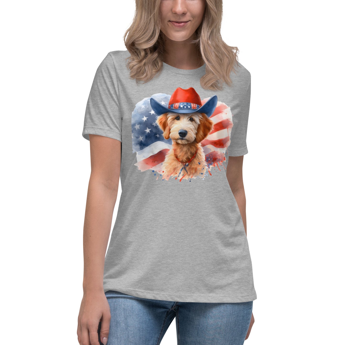 Patriotic Doodle Women's Relaxed T Shirt