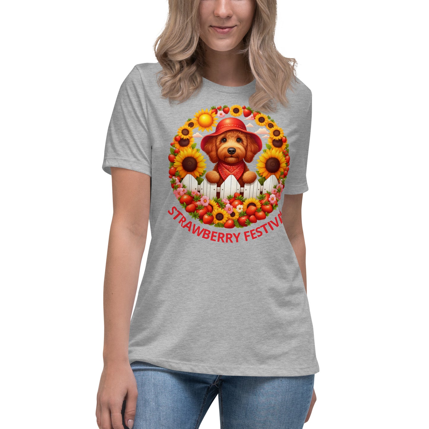 Strawberry Festival Doodle - Women's Relaxed T Shirt