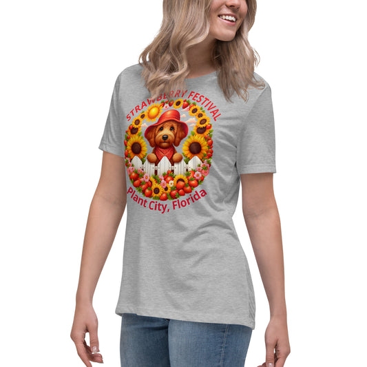 Doodle Strawberry Festival - Bella Women's Relaxed T Shirt