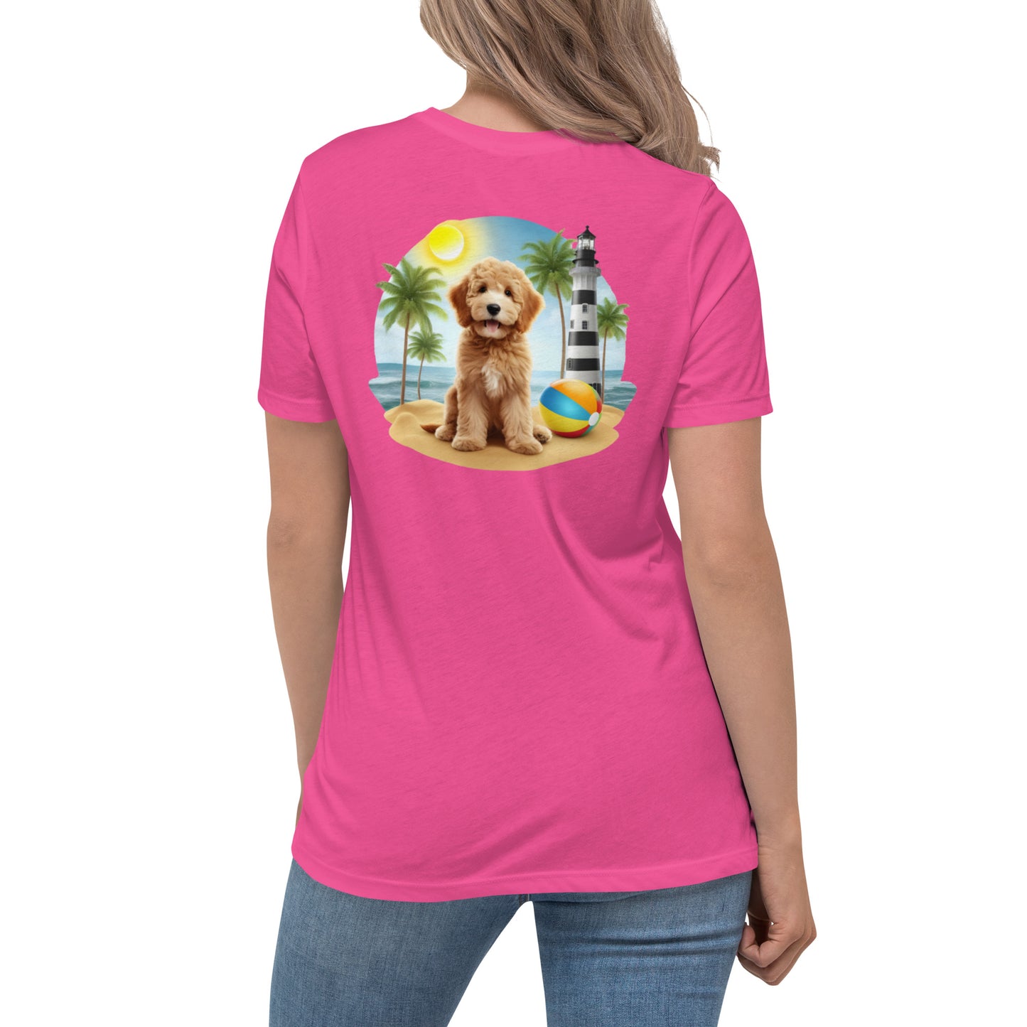 Lighthouse Doodle Women's Relaxed T Shirt