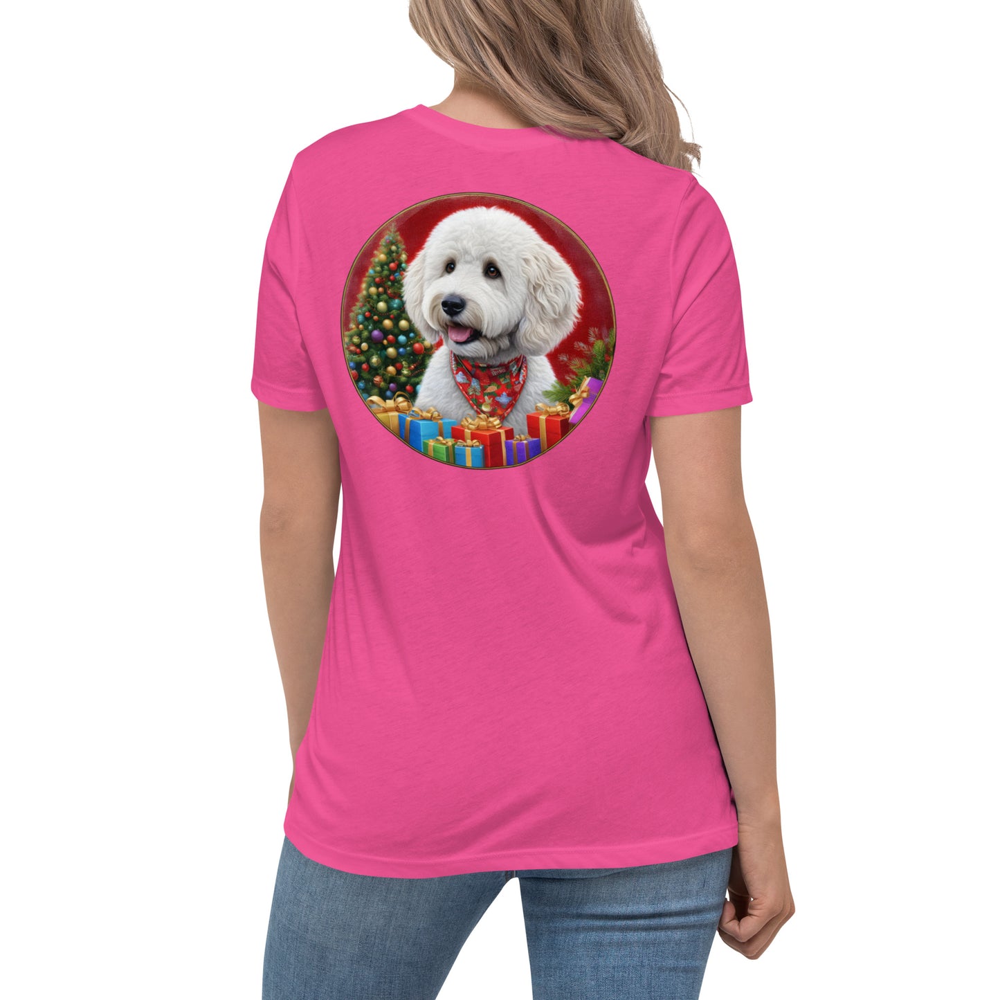 White Christmas Doodle Women's Relaxed T Shirt