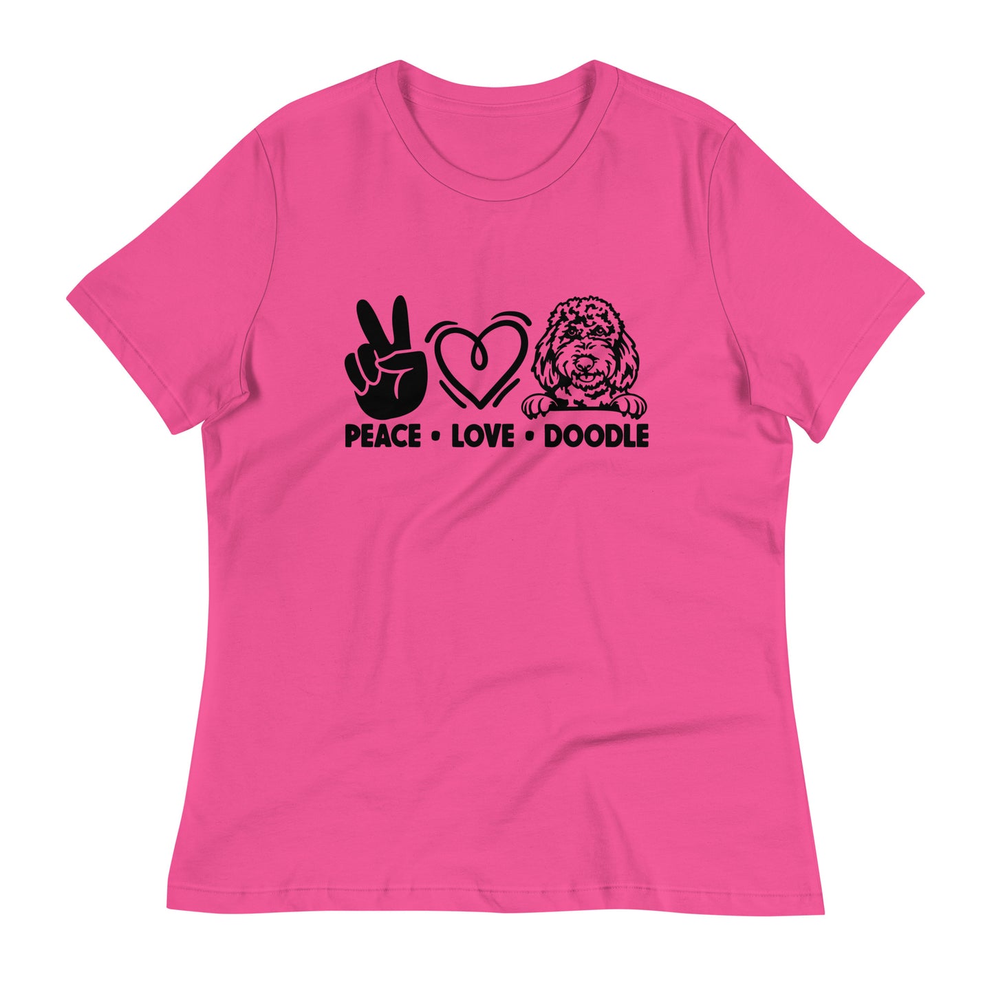 Peace Love Doodle Women's Relaxed T Shirt