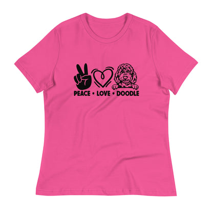 Peace Love Doodle Women's Relaxed T Shirt