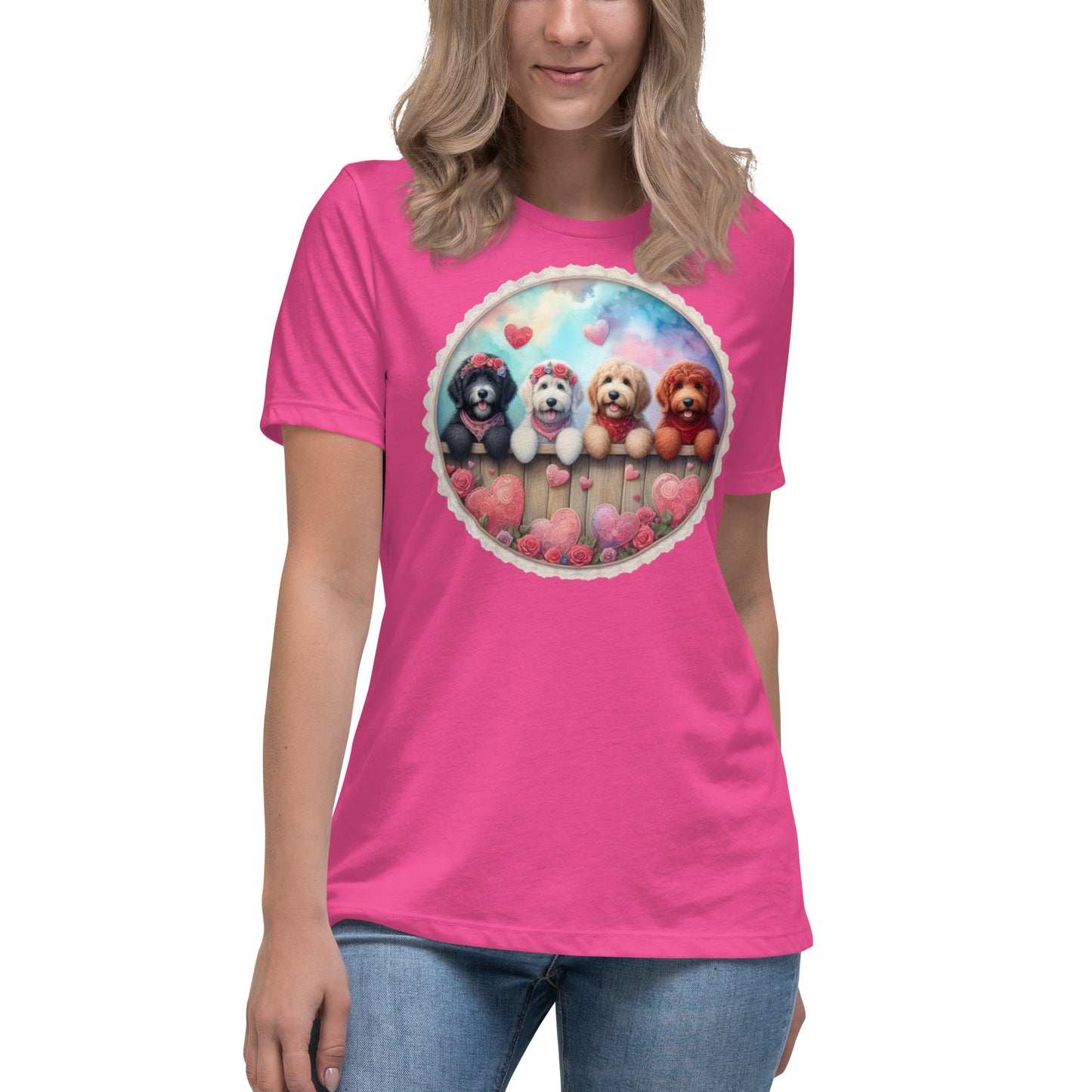 Valentine Doodles - Women's Relaxed Bella & Canvas T Shirt