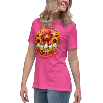 Strawberry Festival Doodle - Women's Relaxed T Shirt