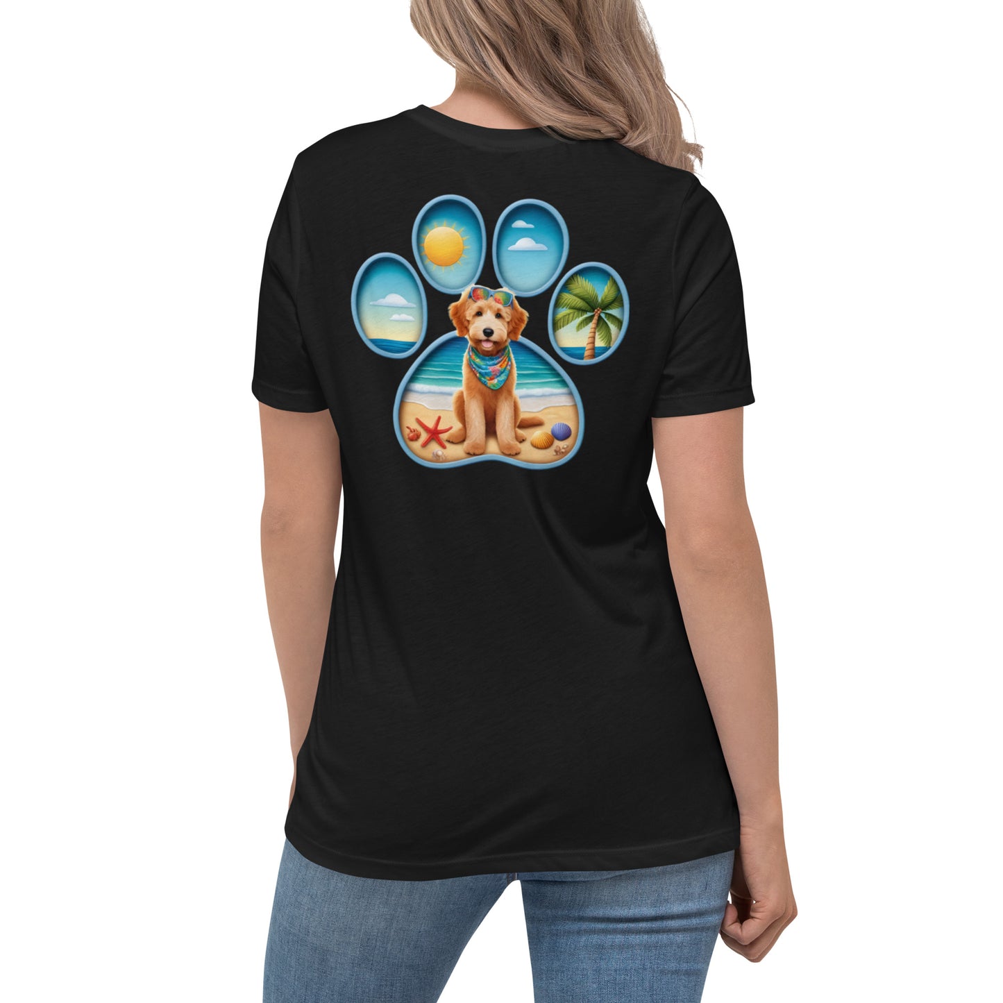 Paw Print Doodle Women's Relaxed T Shirt