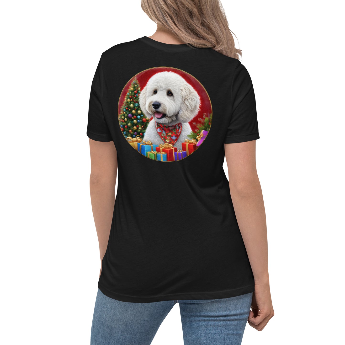 White Christmas Doodle Women's Relaxed T Shirt