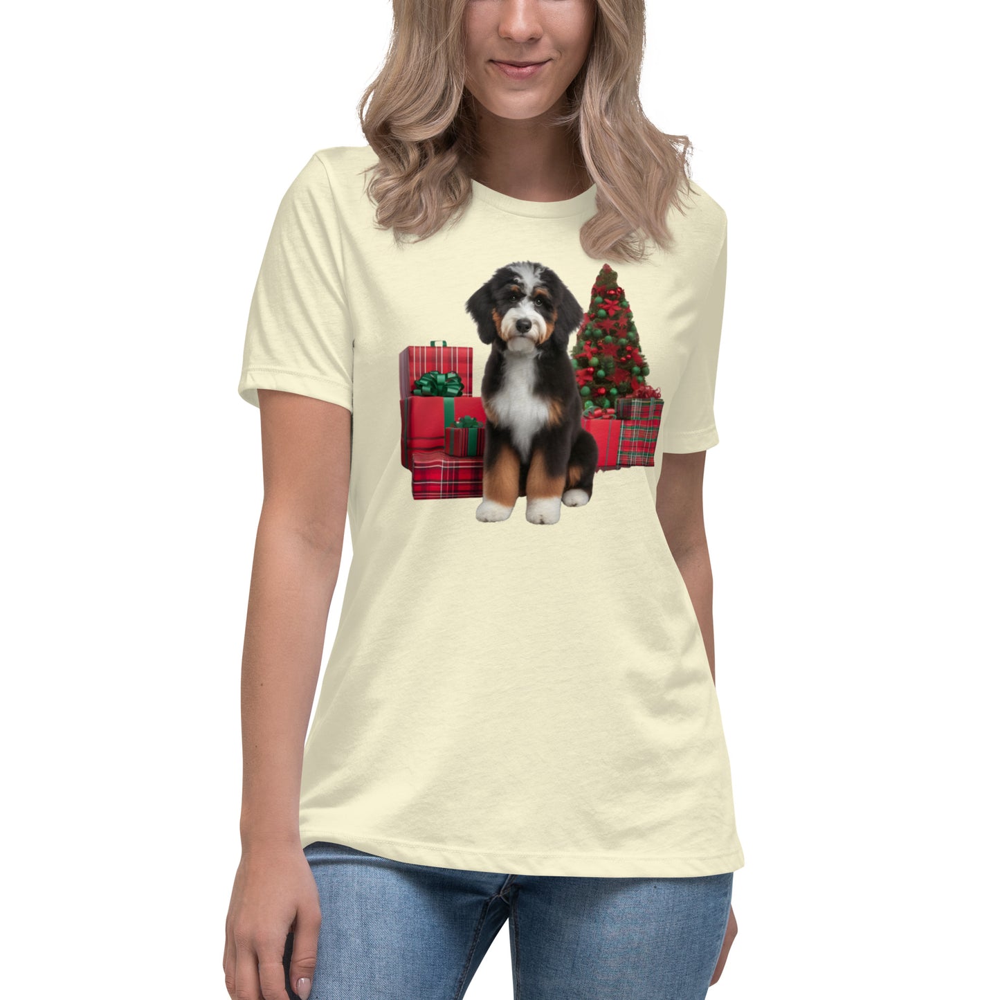 Bernedoodle Christmas Women's Relaxed T Shirt