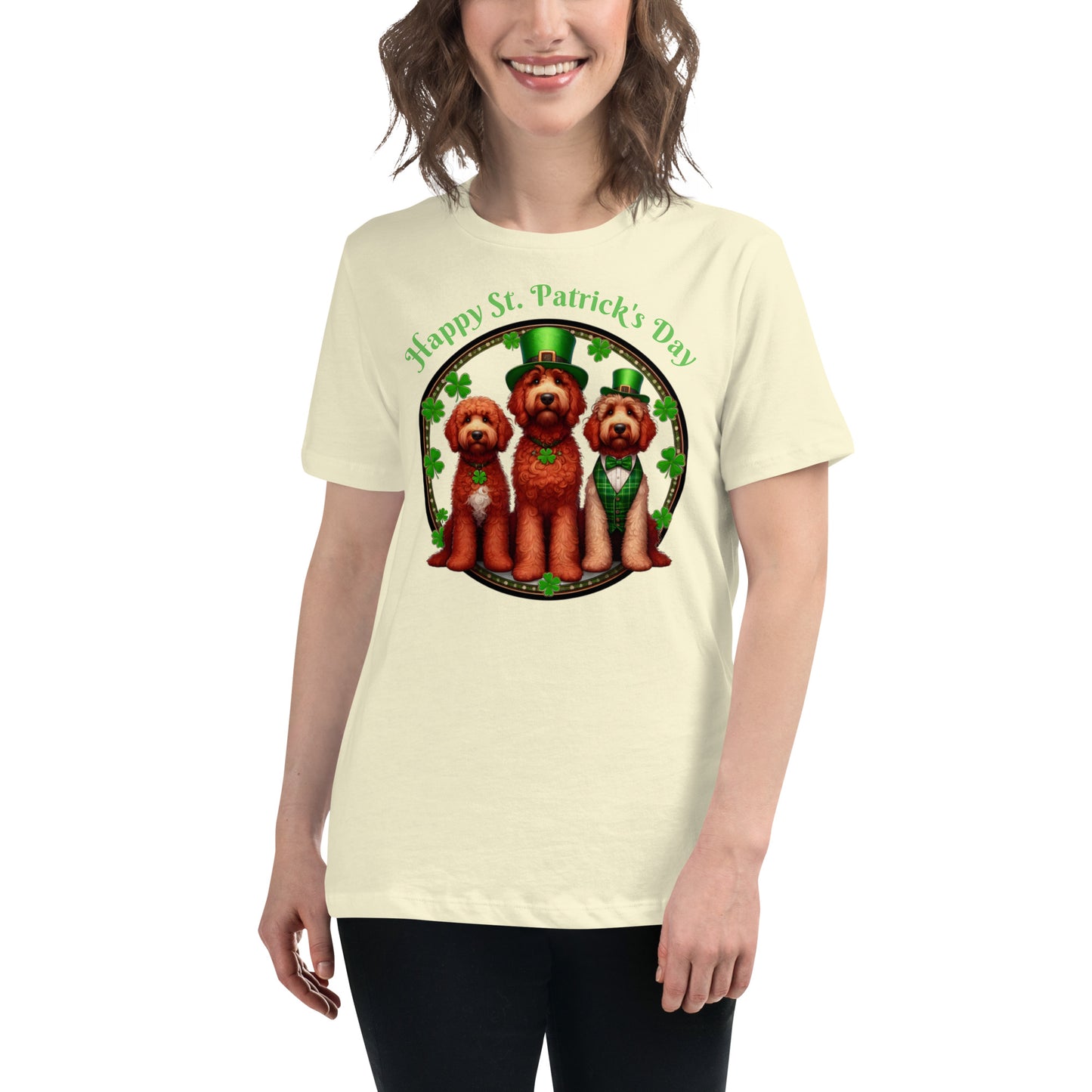 Doodle St. Patrick's Day - Bella Women's Relaxed T Shirt