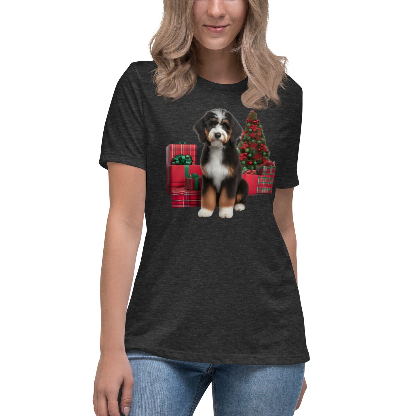 Bernedoodle Christmas Women's Relaxed T Shirt