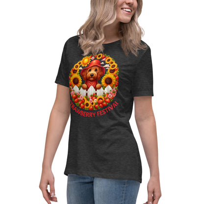 Strawberry Festival Doodle - Women's Relaxed T Shirt