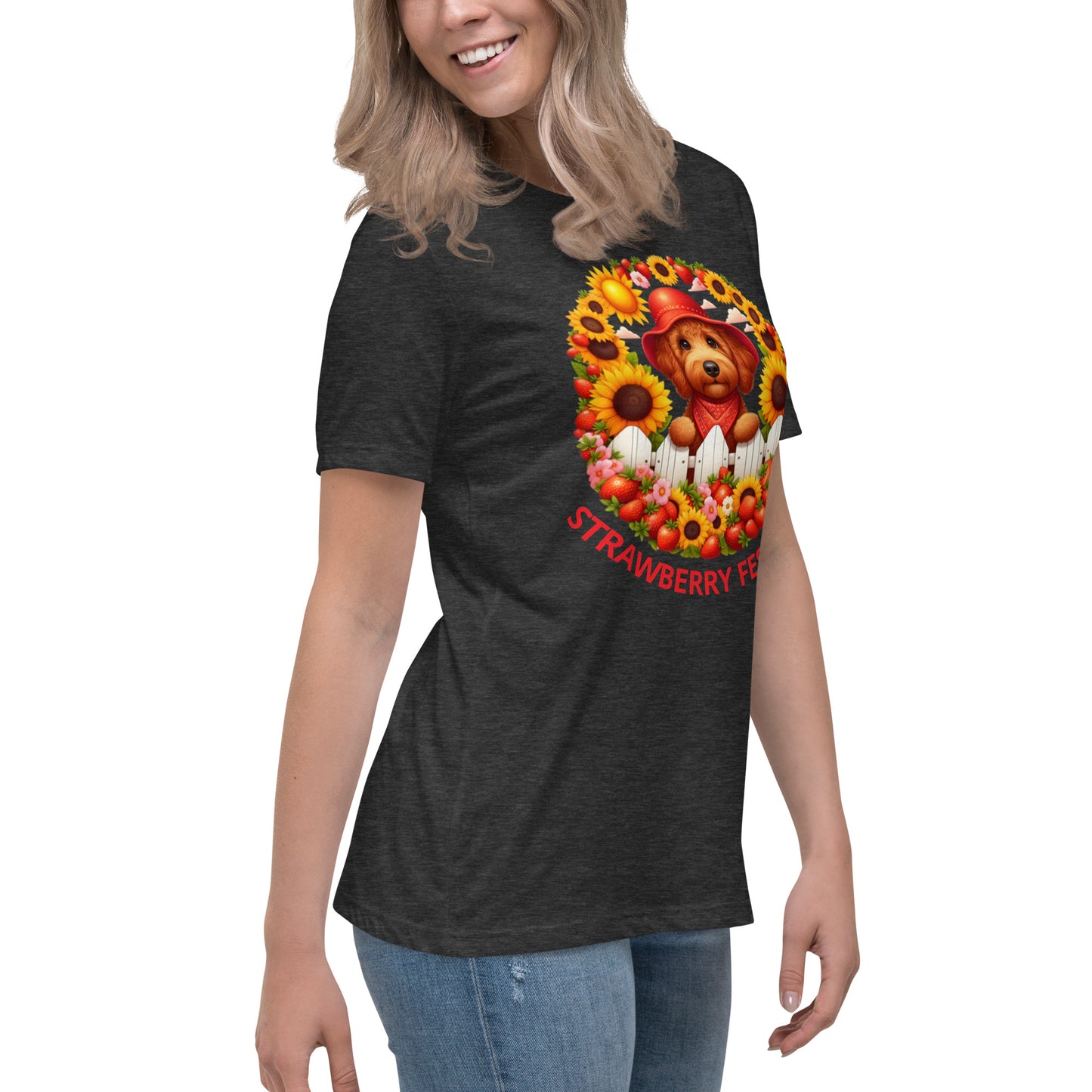 Strawberry Festival Doodle - Women's Relaxed T Shirt