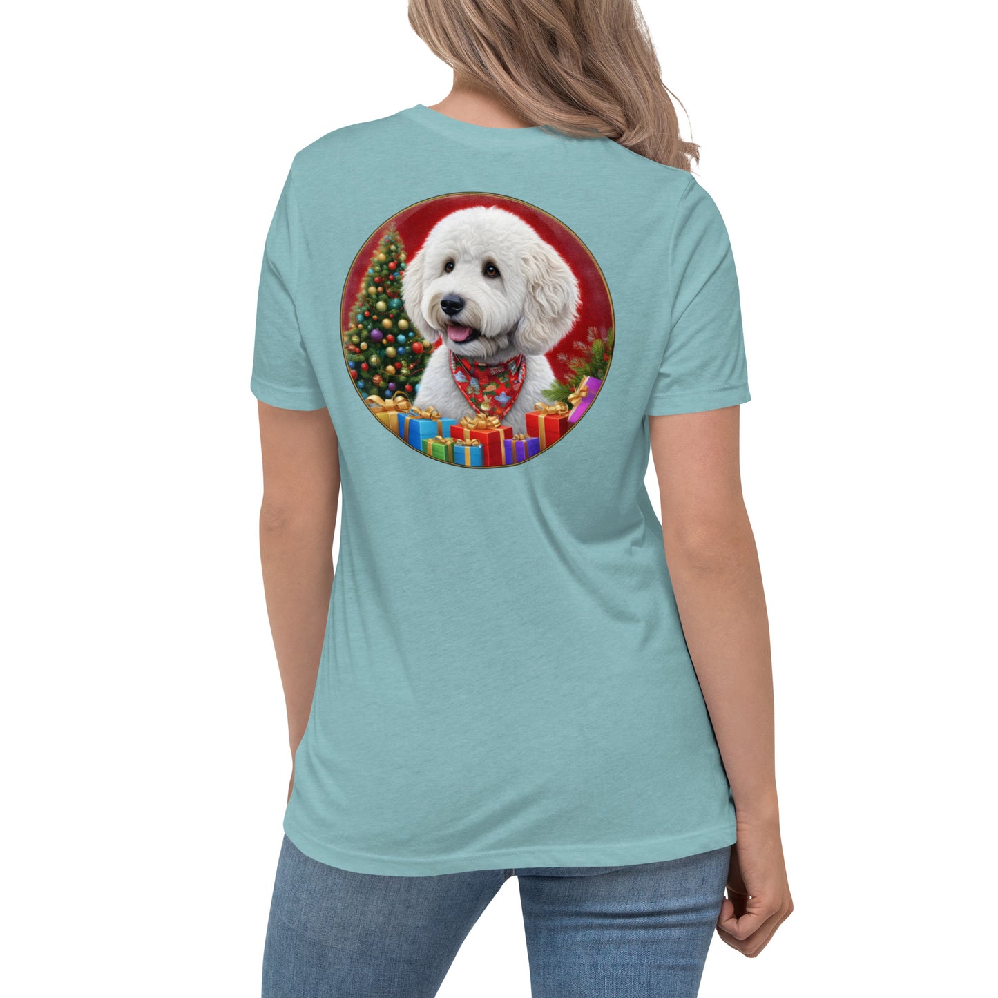 White Christmas Doodle Women's Relaxed T Shirt