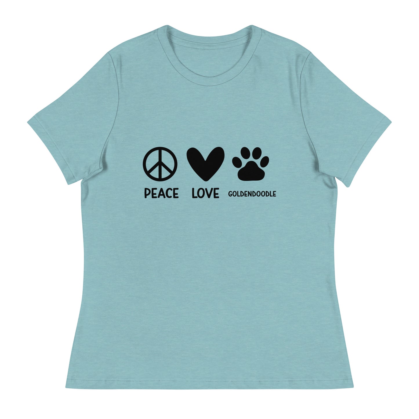 Peace Love Goldendoodle Women's Relaxed T Shirt